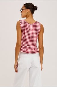 jonah top in picnic stripe