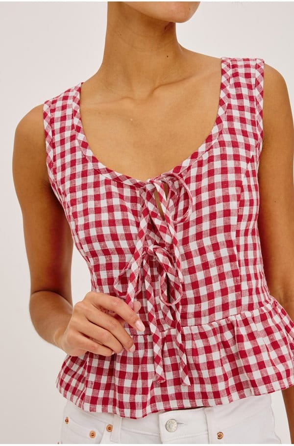 jonah top in picnic stripe