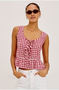 jonah top in picnic stripe