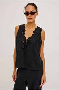 cornelia top in black