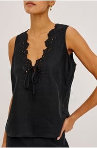 cornelia top in black