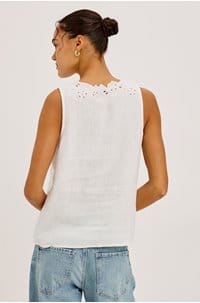 cornelia top in white