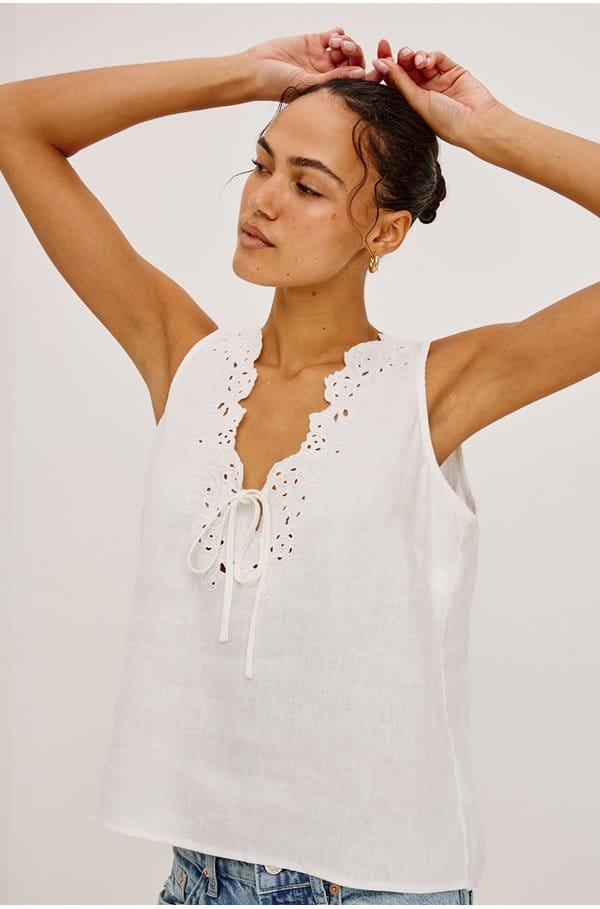 cornelia top in white