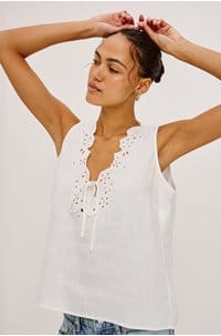 cornelia top in white