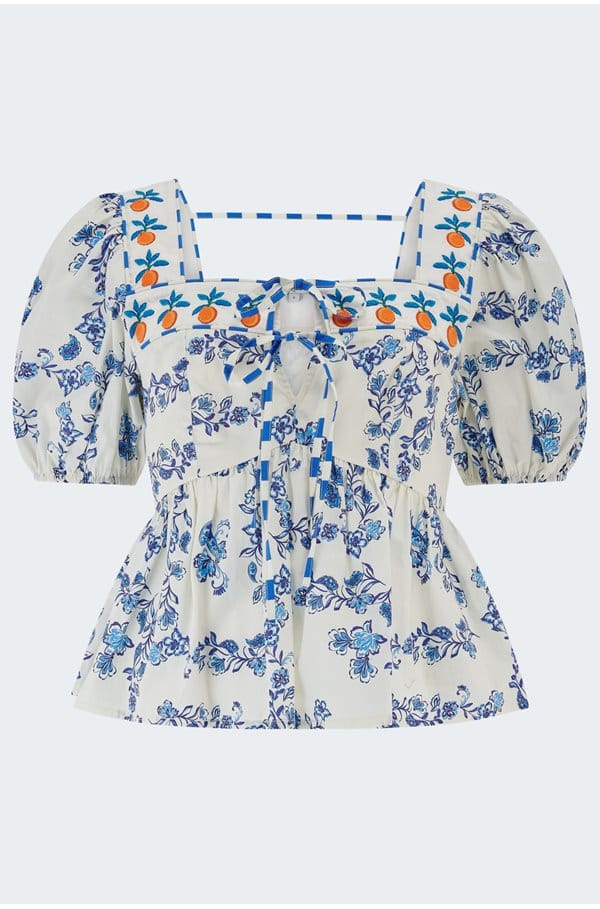 presley top in ceramic floral
