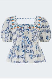 presley top in ceramic floral