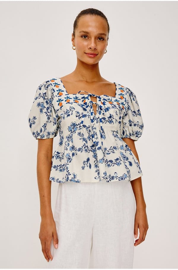 presley top in ceramic floral