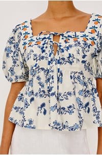 presley top in ceramic floral