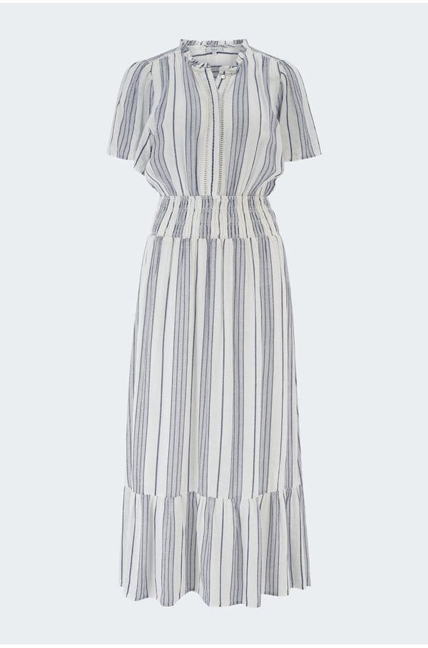 brent dress in salino stripe