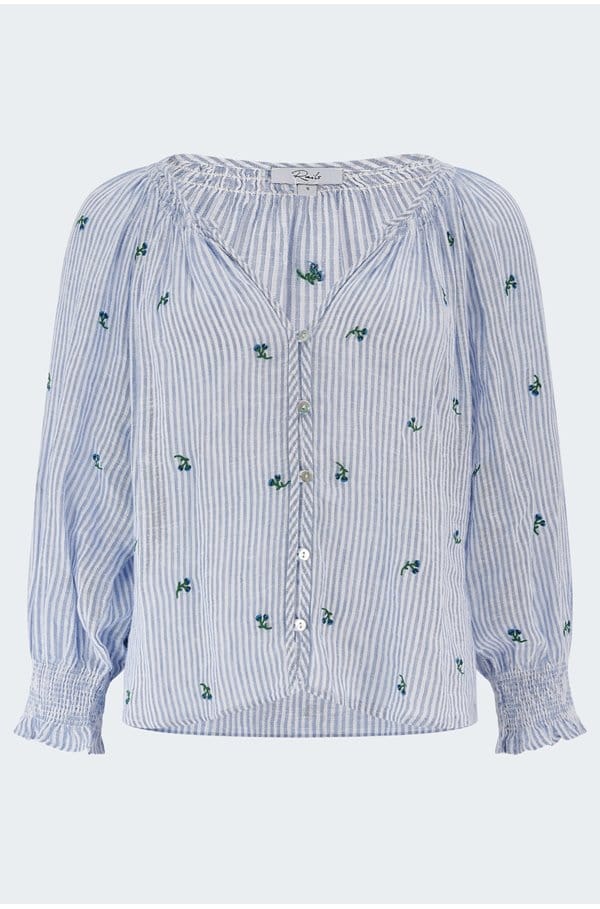 mariah top in bluebell embroidery
