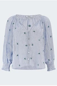 mariah top in bluebell embroidery