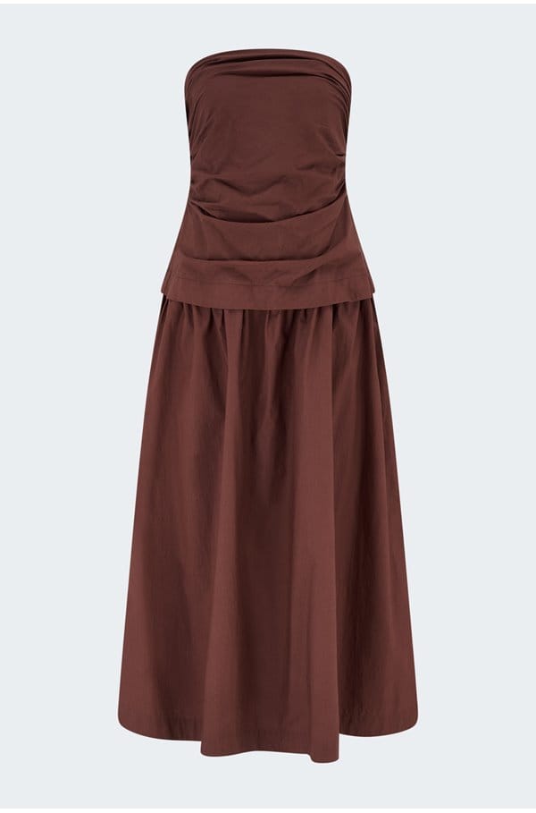 ciara dress in adobe brown