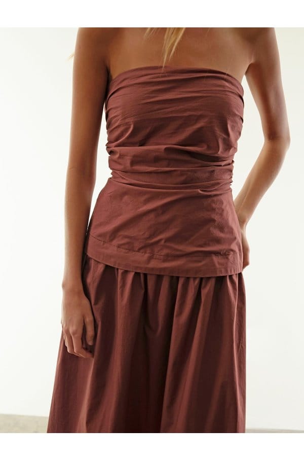 ciara dress in adobe brown