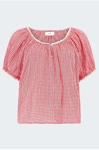 maisie top in cherry red