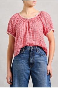 maisie top in cherry red