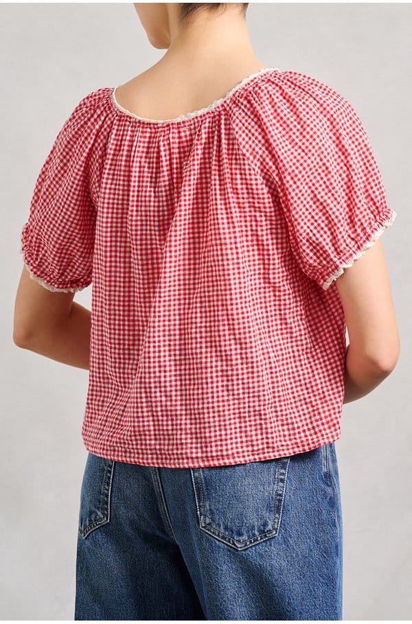 maisie top in cherry red
