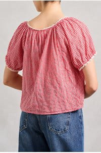 maisie top in cherry red