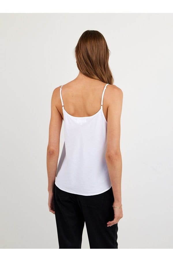 clean cami in white