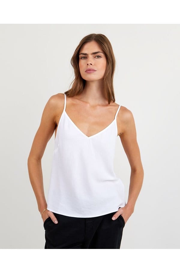clean cami in white