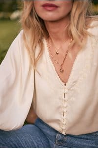 cleo blouse in buttermilk