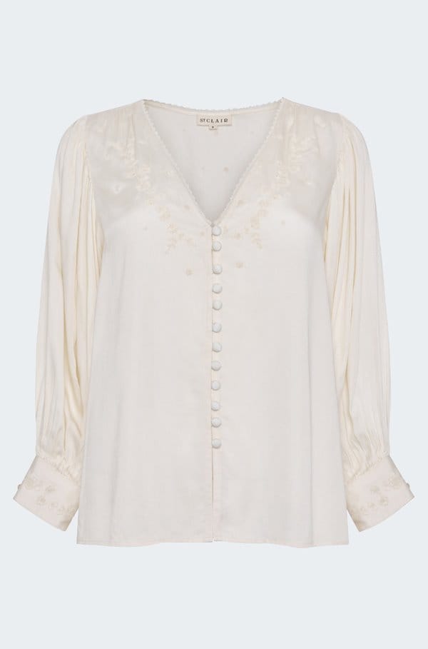 cleo blouse in buttermilk