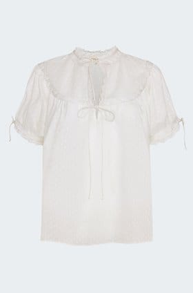 Willa Blouse in Dobby Pearl