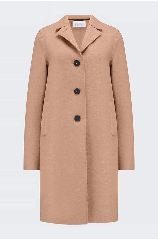 boxy coat in tan