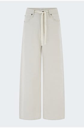 The Off Duty Drawstring Bow in Natural Ecru