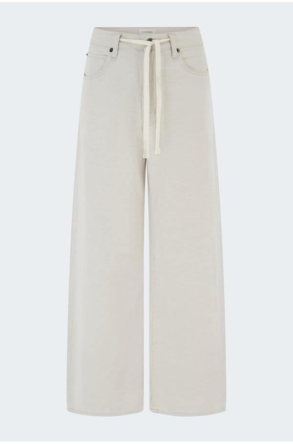 the off duty drawstring bow in natural ecru