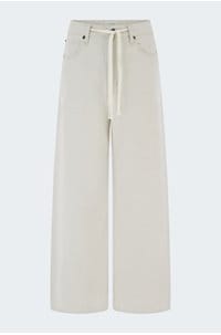 the off duty drawstring bow in natural ecru