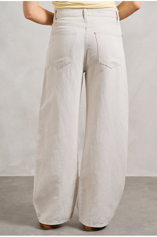 the off duty drawstring bow in natural ecru