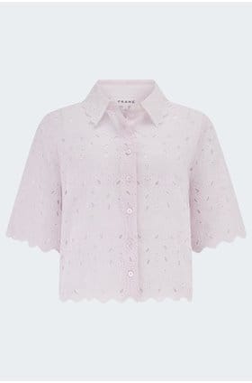 The Paisley Eyelet Shirt in Bubblegum