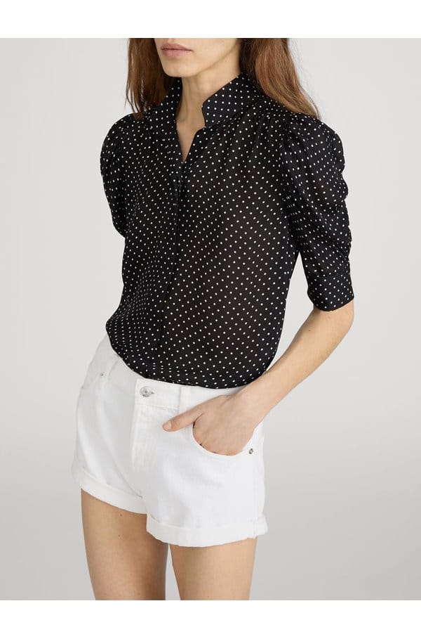 the gillian top in black multi