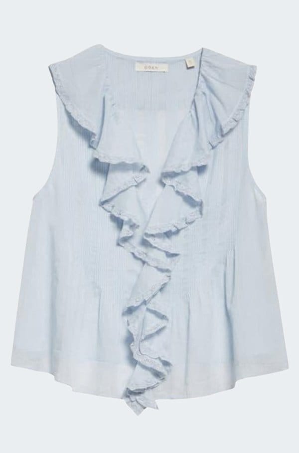 hilda top in alice blue