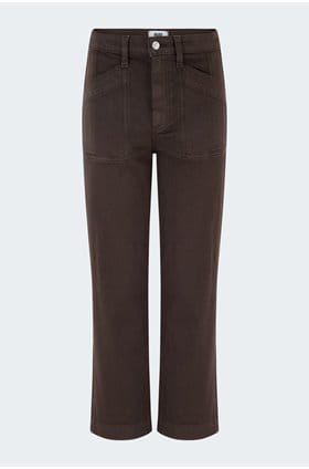 Quincy Ankle Straight Trouser in Rich Chocolate