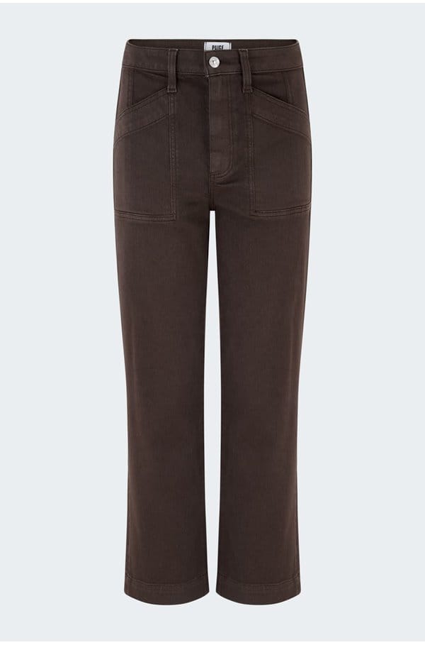 quincy ankle straight trouser in rich chocolate