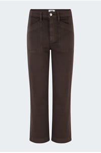 quincy ankle straight trouser in rich chocolate