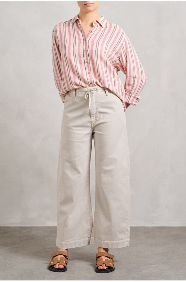 ari tie waist trouser in quartz sand