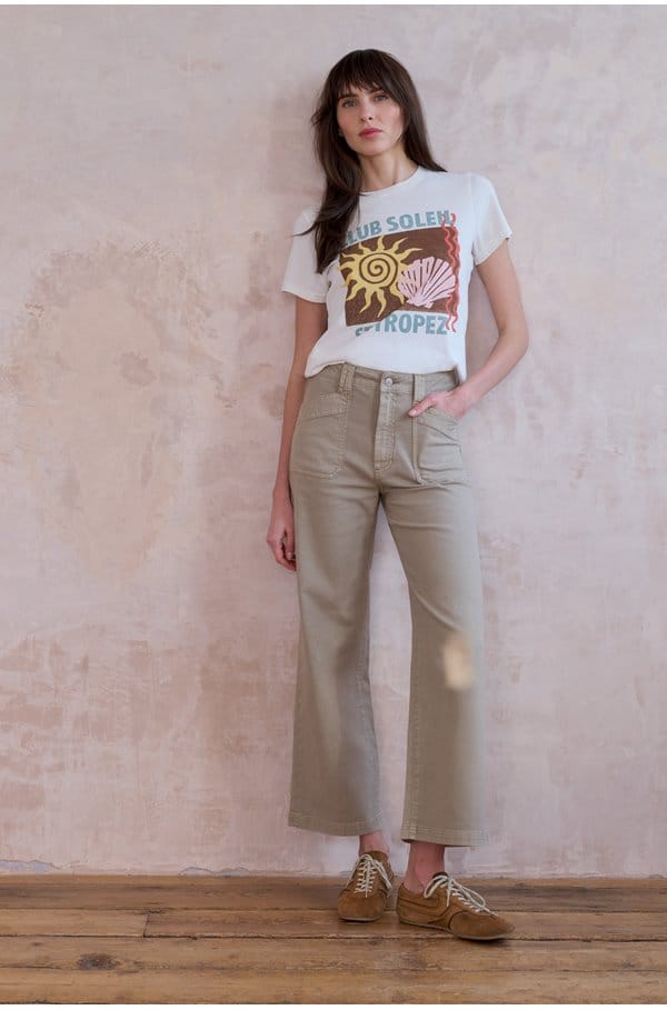 ari trouser in vintage beechwood