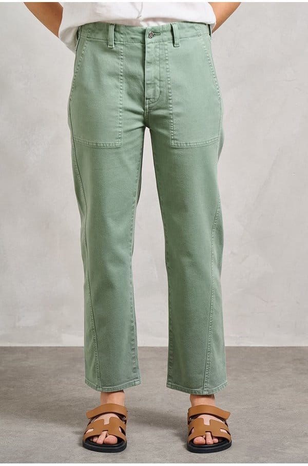 analeigh trouser in sulfur faded moss