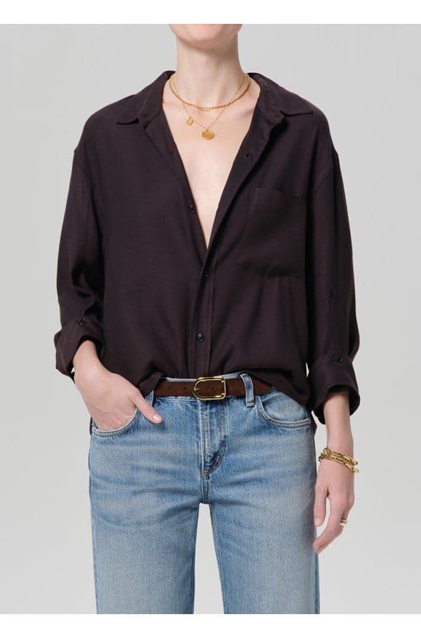 kayla shirt in brown