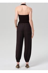 bubble pull on pant in brown