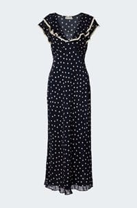bethea dress in layla dot navy