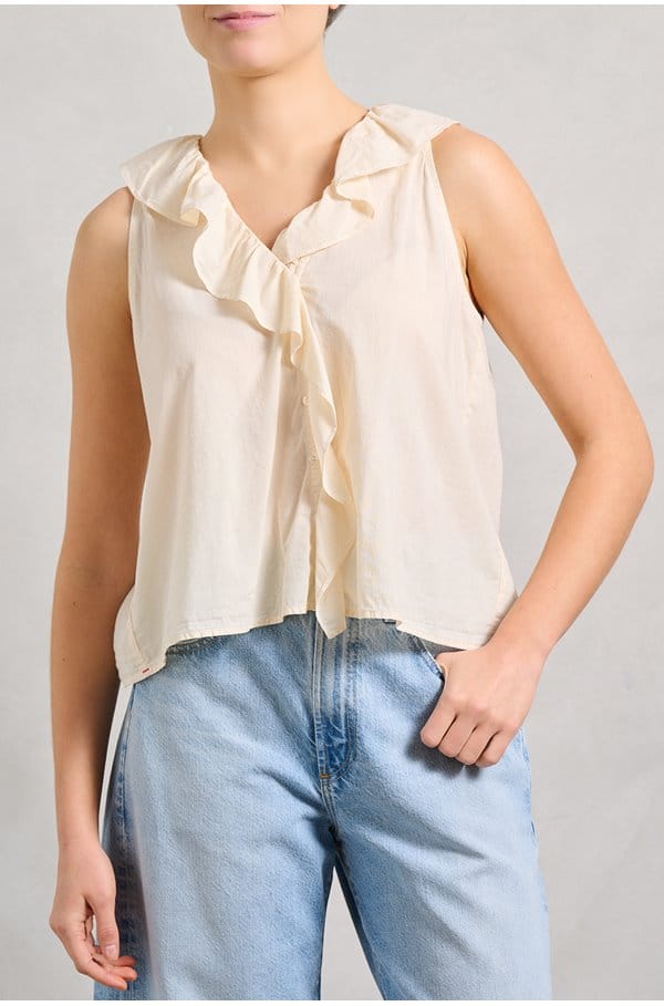casara top in oysterette