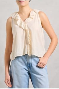 casara top in oysterette