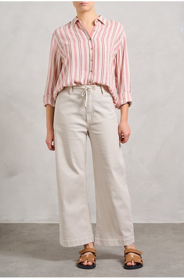 bowie shirt in dusty pink stripe