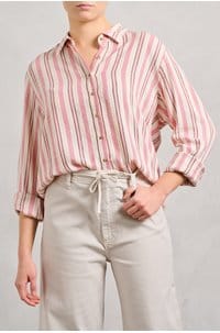 bowie shirt in dusty pink stripe