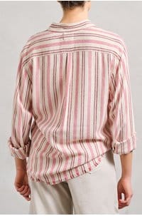 bowie shirt in dusty pink stripe