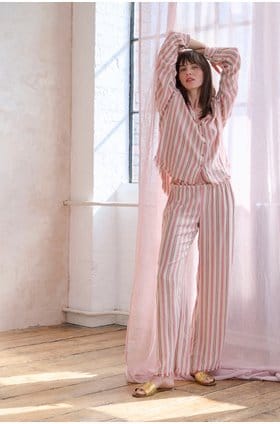 Joseph Pant in Dusty Pink Stripe