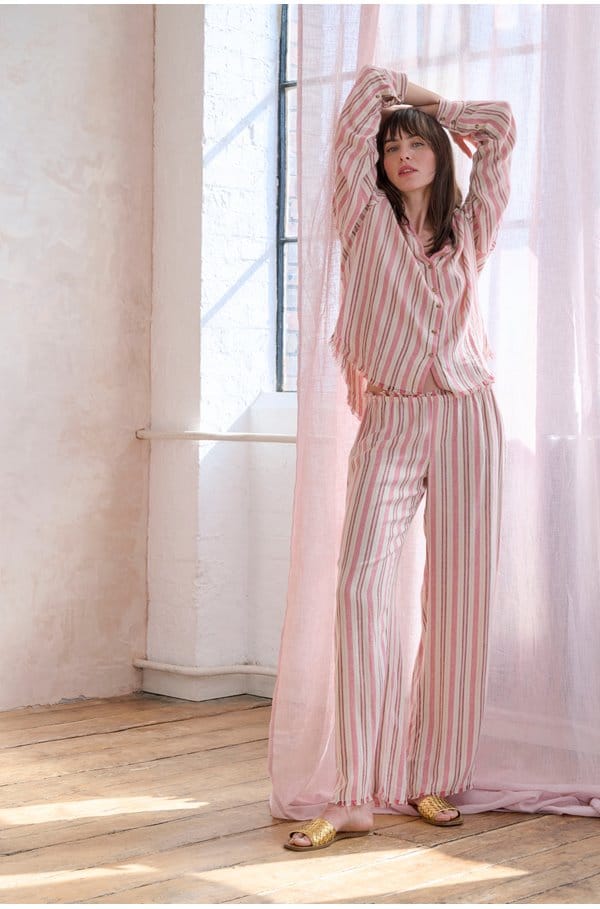 joseph pant in dusty pink stripe